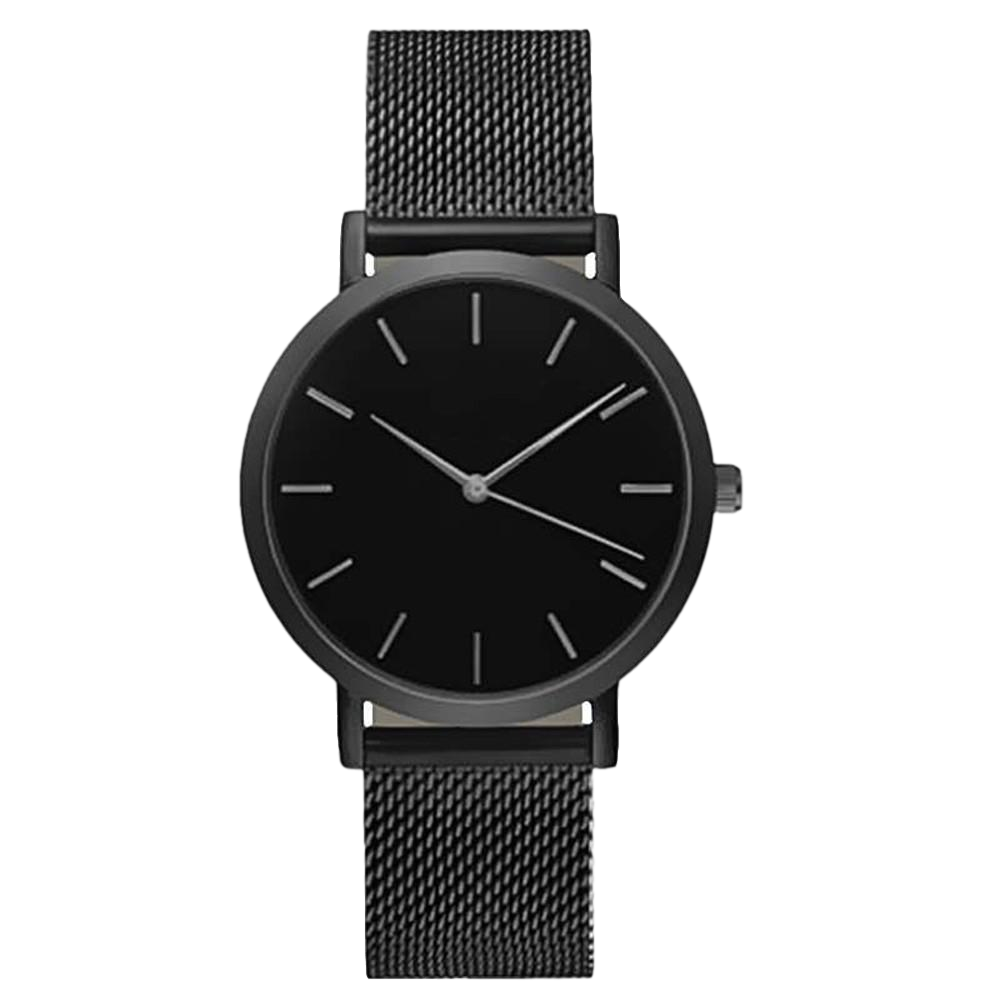 Minimal Black Stainless Watch