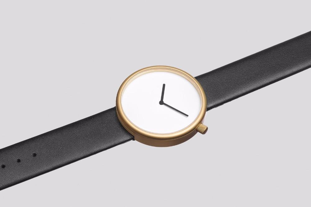 Tomi Minimalist Gold Leather Watch