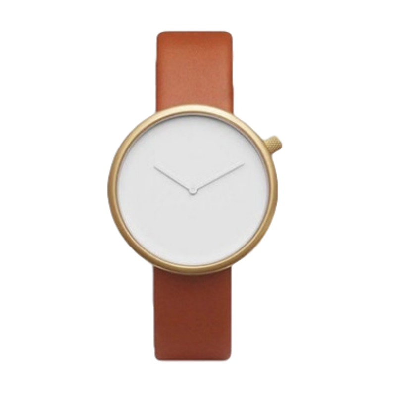 Tomi Minimalist Gold Leather Watch